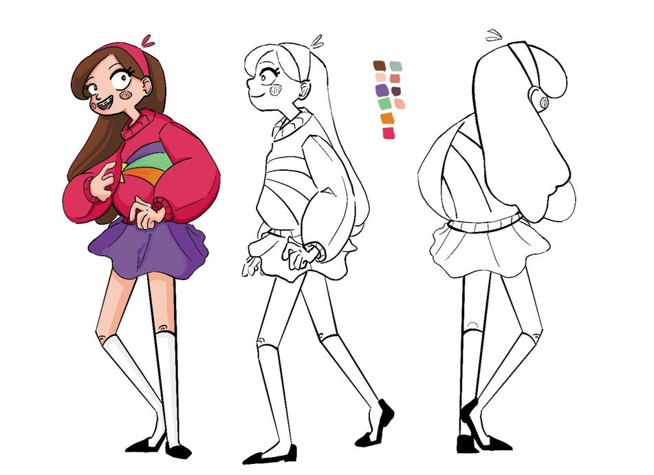 Mabel Character Turn Around