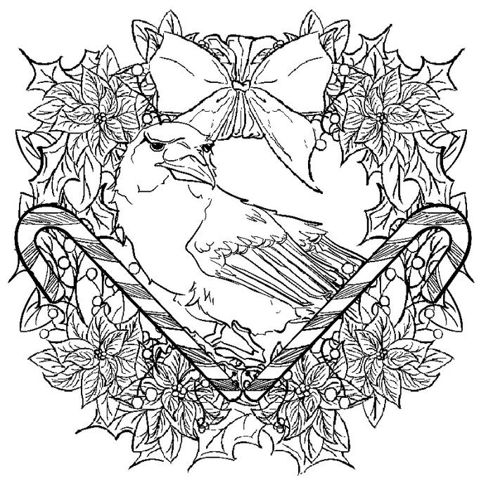 Christmas Crow Pattern Design