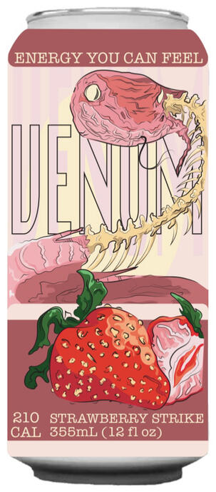 Strawberry Venom Energy Drink Can