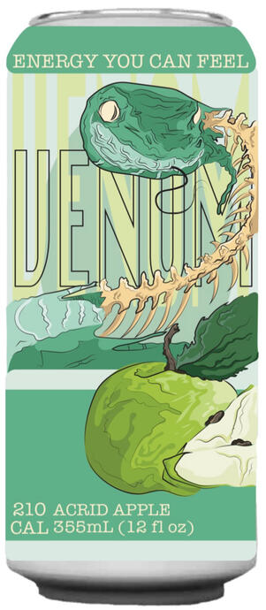 Green Apple Venom Energy Drink Can