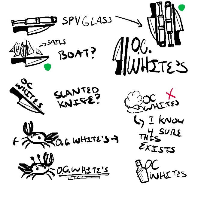 OC White's Logo Sketches