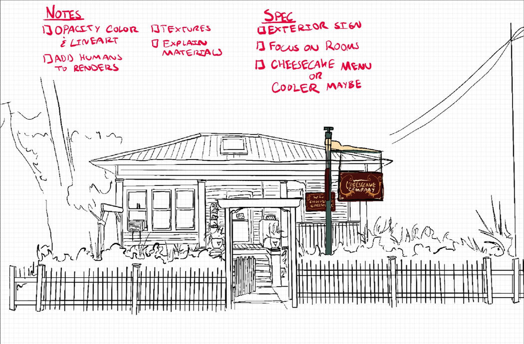 Cheesecake Company Exterior Design